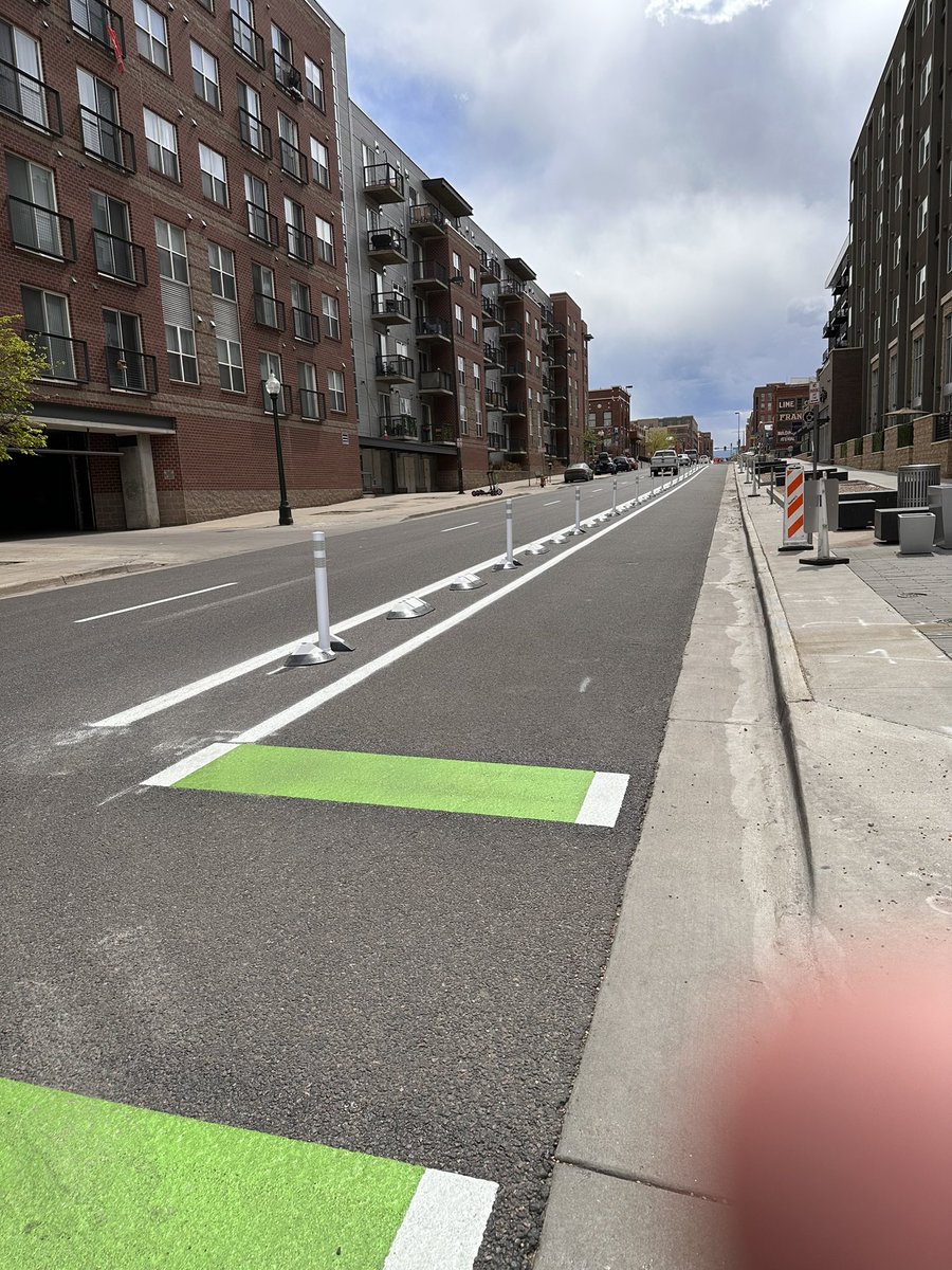 Another of the new Blake Street protected bike lane ❤️