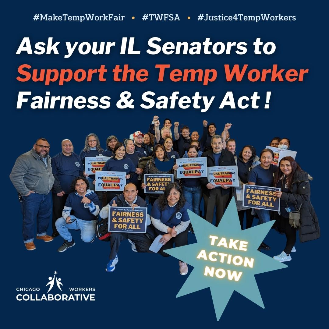 chi_temps's tweet photo. Temp workers are the most vulnerable workers – that’s why staffing agencies think they can get away with paying $4/hr less for the SAME WORK as direct hires on assignments that can last YEARS.
It’s time to pass the #TWFSA and guarantee #EqualPay4EqualWork! https://t.co/a7htS2zpDS