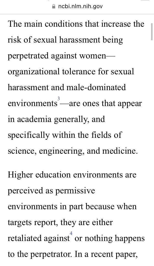 When >50% of women in academia experience sexual harassment, institutional apathy should be everyone’s concern.

#MeToo #AcademicChatter #AcademicTwitter #MedTwitter #ItsOnUs #TimesUp #BelieveWomen #BelieveSurvivors #YesAllWomen #WhyIStayed #WhyIDidntReport #NotOkay #ImWithHer