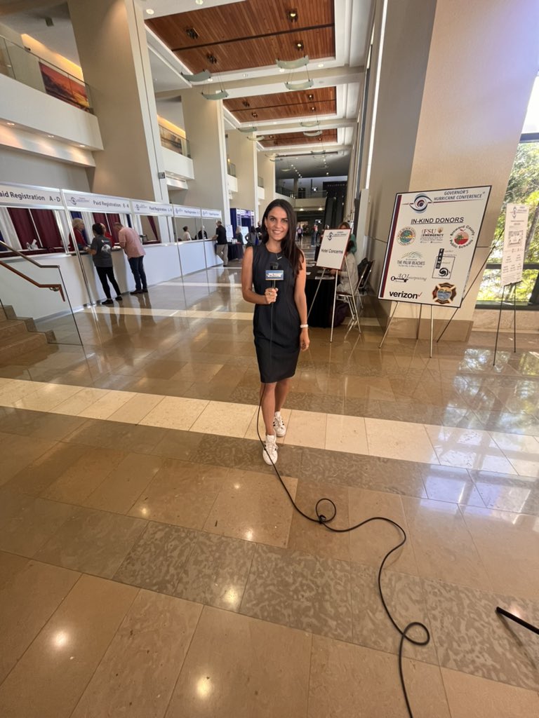 WPBF_BROOKE's tweet photo. Live from the Governor’s Hurricane Conference this evening! Tune in at 5 &amp; 6 ! @WPBF25News https://t.co/sZQNrkmnd8