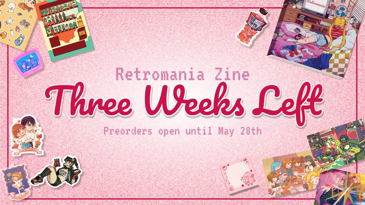 Hey, I spot something! 🔎
It's pink, cute and feels like a childhood memory 💌

Pre-orders for Retromania, a retro anime zine, are open for 3 more weeks! 
🛒 retromaniazine.bigcartel.com