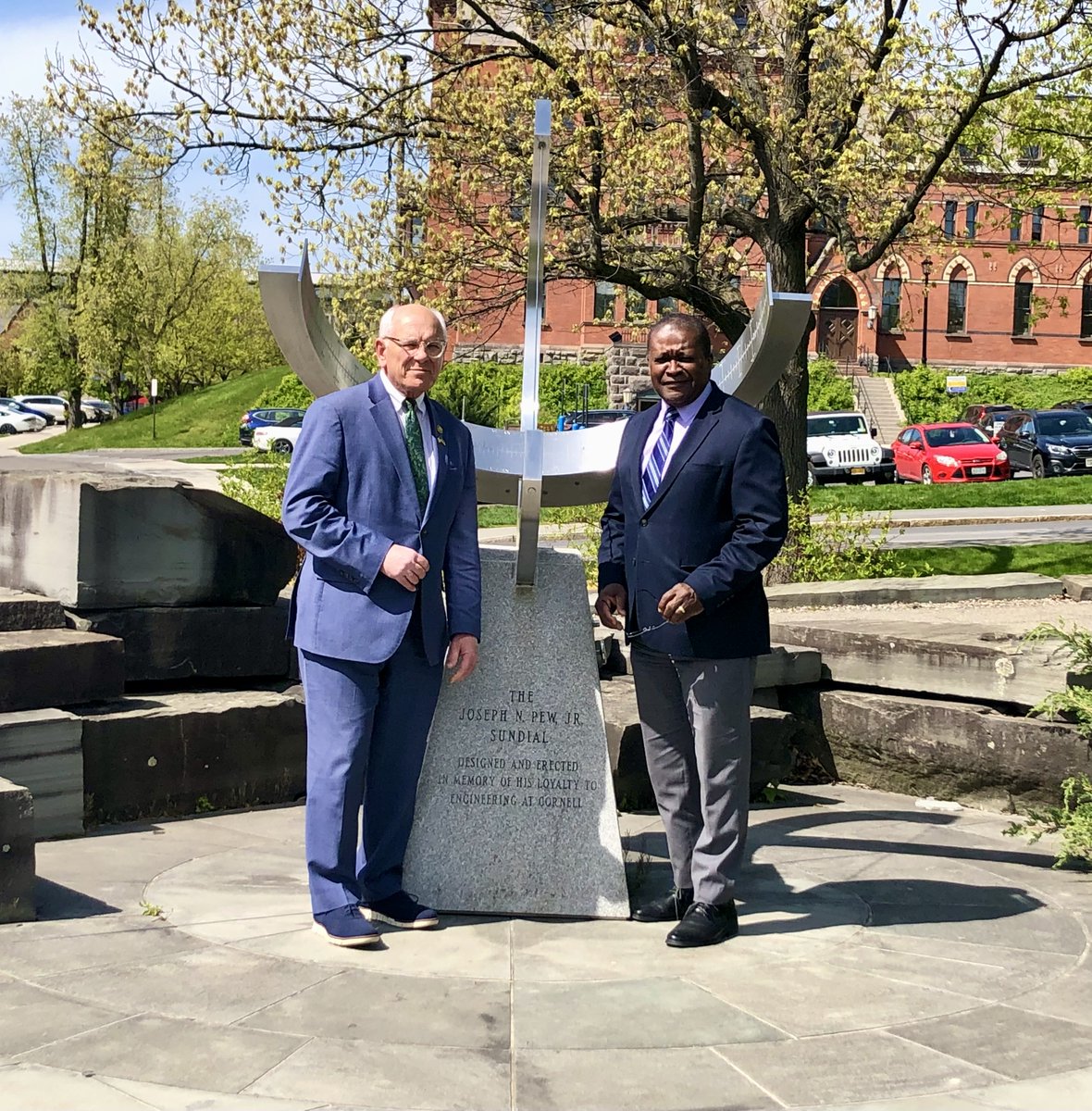 How could we bring an engineer to campus without showing off the Engineering Quad? Thanks to @RepPaulTonko for stopping in to see @CornellEng Dean Lynden Archer on your visit to @Cornell today.