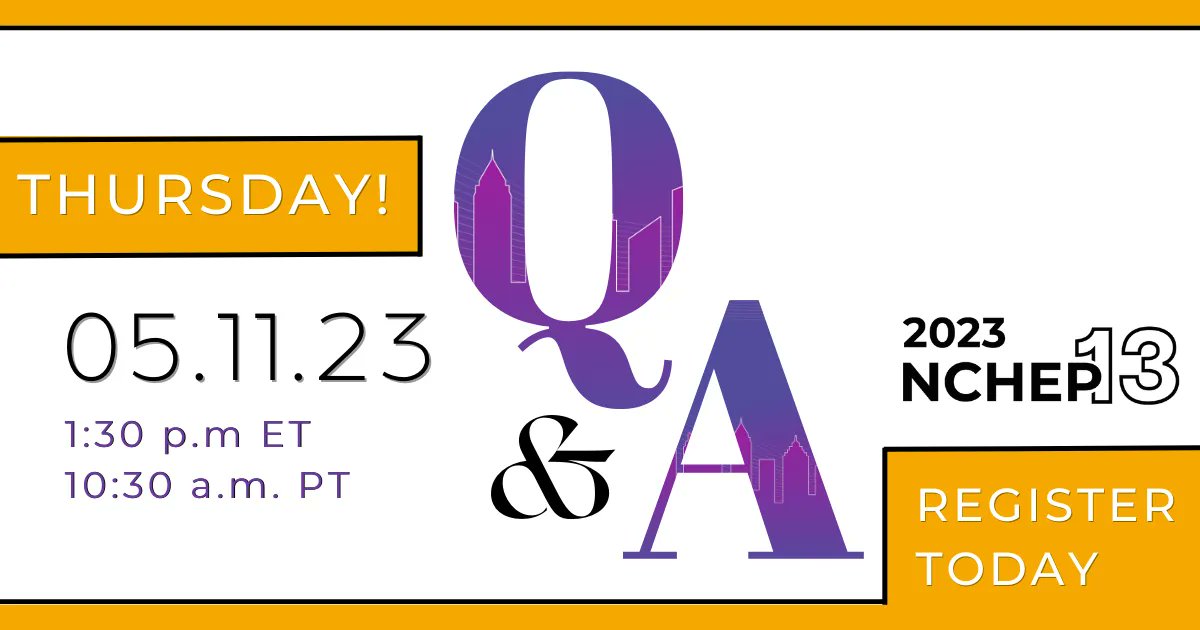 This Thursday! - NCHEP Q&amp;A with Executive Director, Ved Price

Join us with questions and comments, or just ready to listen and learn. Register today at buff.ly/3M2moaa