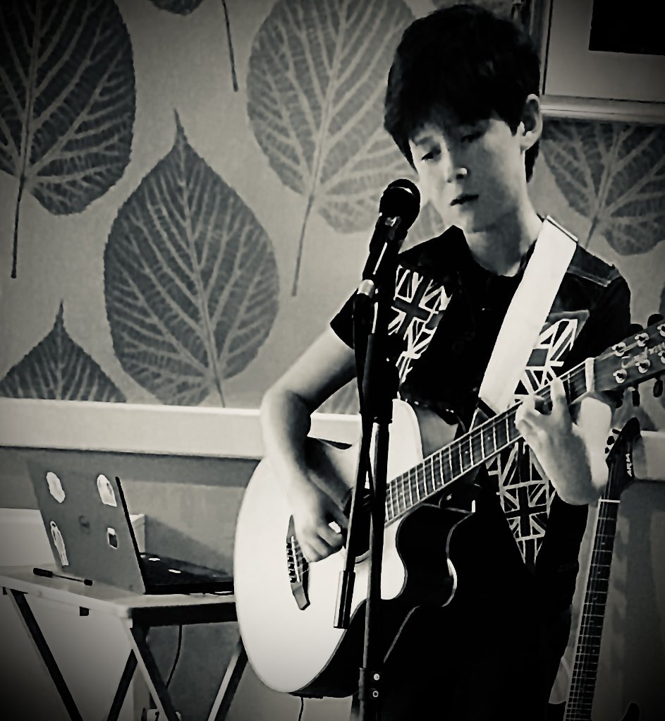 #TheBigHelpOut Super proud of my boy spending his weekend preparing to sing and play at a local care home today. He wrote a script and performed a 40 mins set. Then stayed to help out and chat to the residents. Talent + kindness &amp; empathy! <a href="/Steven_Salter/">Steven Salter</a> <a href="/DavidAJennings/">David Jennings</a>