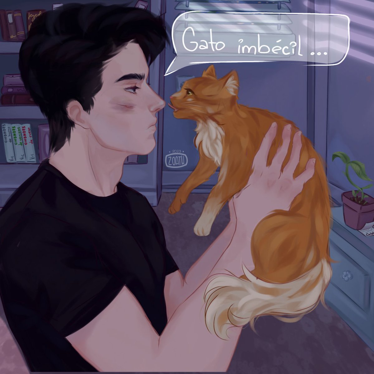 llamamezoath's tweet photo. Caleb, bigotitos y plantita  sisi ✨

Libro: Etereo 
Autora: @joanamarcusx

Déjenme llorar 😭
Dibujé la primera vez que Caleb fué a “observar” a Vic (cap 2) 💋 bueno bye https://t.co/n2Z3bWCiM5
