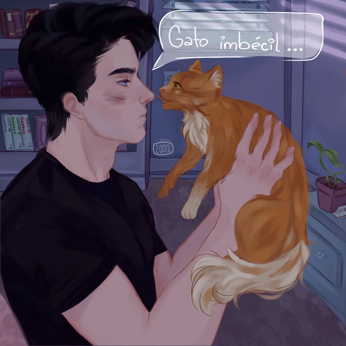 llamamezoath's tweet photo. Caleb, bigotitos y plantita  sisi ✨

Libro: Etereo 
Autora: @joanamarcusx

Déjenme llorar 😭
Dibujé la primera vez que Caleb fué a “observar” a Vic (cap 2) 💋 bueno bye https://t.co/n2Z3bWCiM5