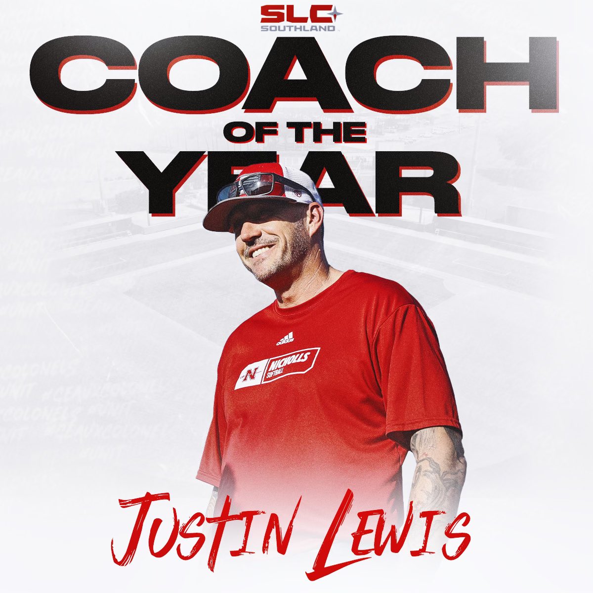 𝐎𝐔𝐑 𝐂𝐎𝐀𝐂𝐇

2️⃣0️⃣2️⃣3️⃣ <a href="/SouthlandSports/">Southland Conference</a> Coach of the Year — Justin Lewis