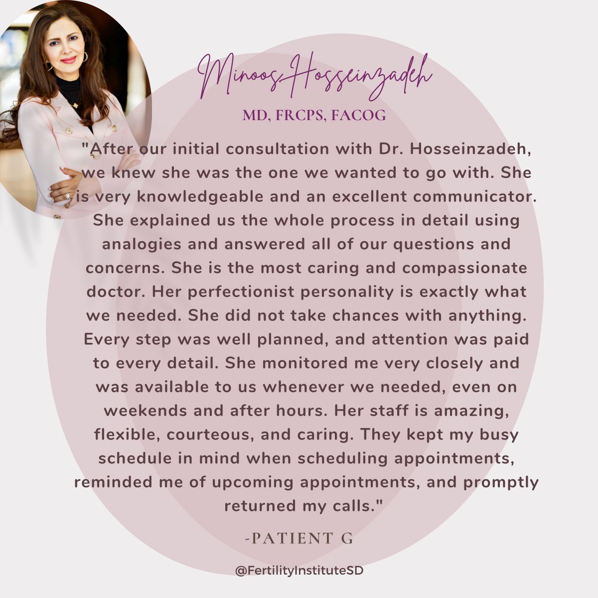 FertilitySD's tweet photo. Your kind feedback made our day. Thank you! 🍍🍍🍍 #fertilitytreatment #fertilityspecialist 
#ivfsuccessstory #ivfsuccessrate #expecting #ivfclinic #FISDFamily #FISDTeam #topdoctor #topdoc #IVF #ivfmiracle #ivfsuccess #ivfsuccessrate #fertility #fertilityjourney #reproductive https://t.co/M17Lt9T0iQ