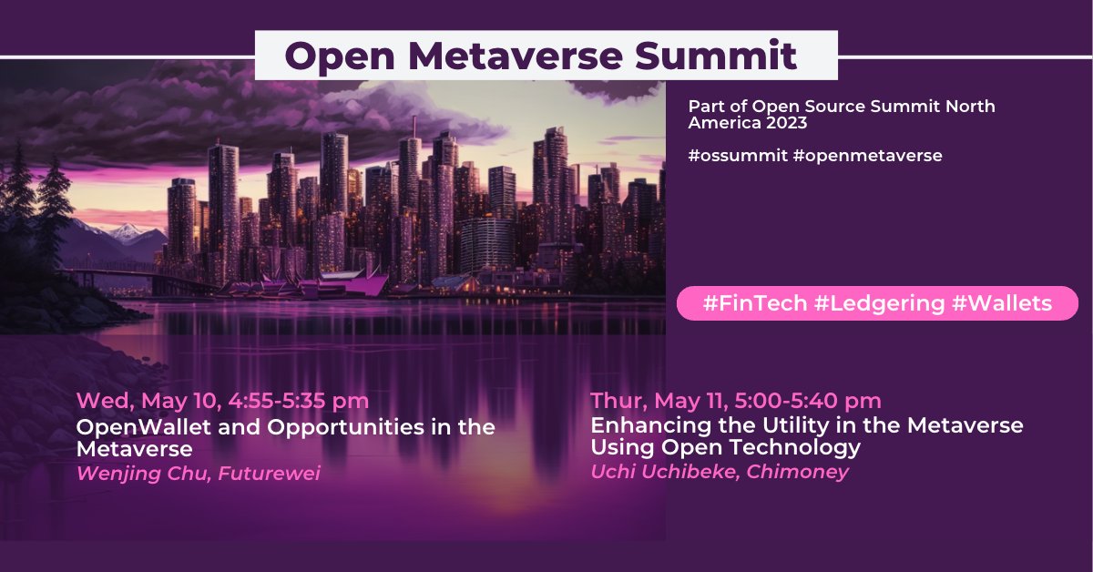 TheOpenMV's tweet image. At the Open Metaverse Summit, learn about the adoption of safe, private, interoperable digital wallet technologies, and the value of integrating traditional #financial and #commerce platforms with the #metaverse. 

Full #metaverse schedule: hubs.la/Q01NM_tY0

#ossummit