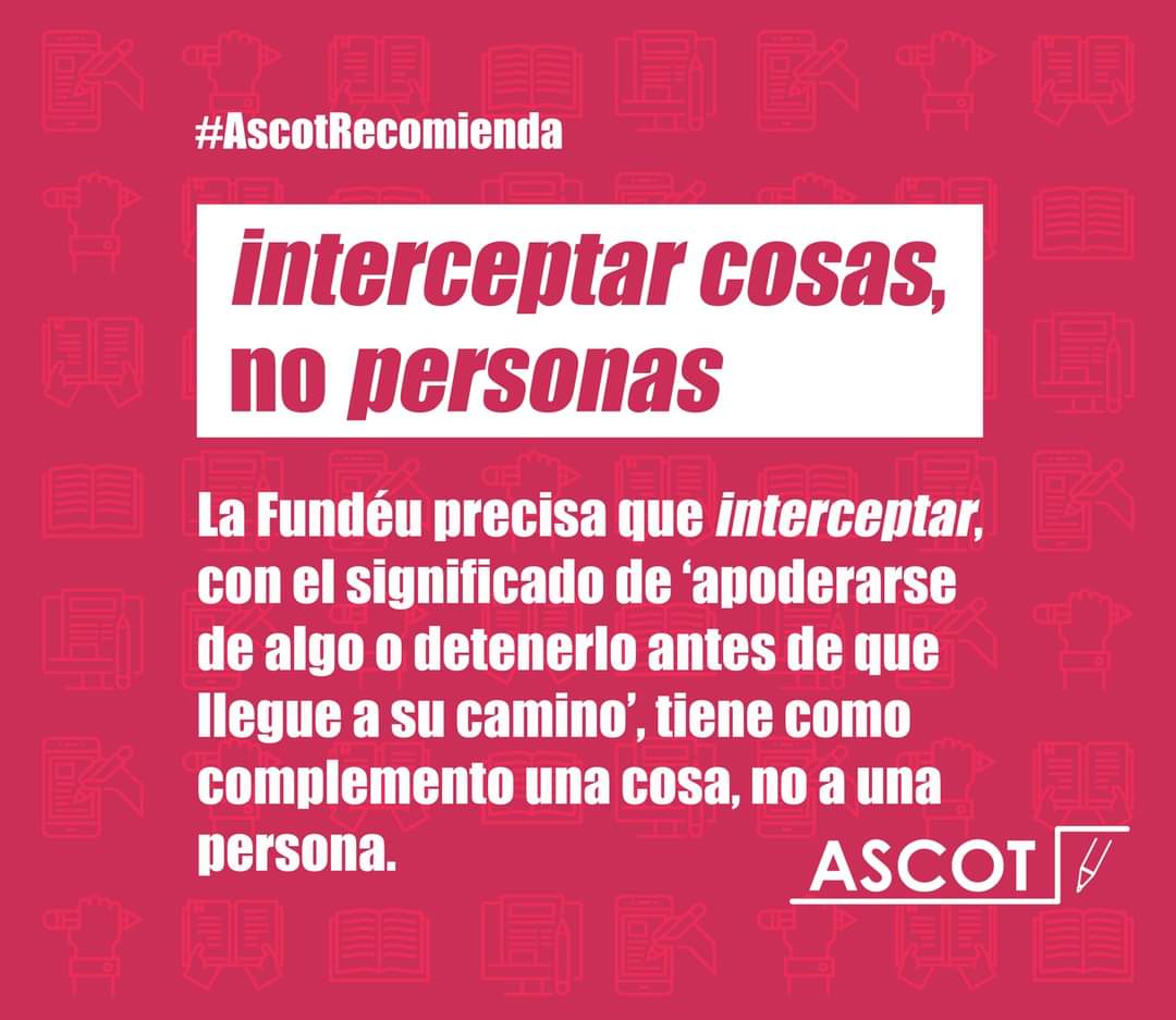 AscotPeruOf's tweet photo. En el ejemplo «Ayer se interceptó un barco con veinte pasajeros», lo interceptado es el vehículo donde viajan las personas, no las personas en sí, por lo que es correcto. #AscotRecomienda #Interceptar https://t.co/XyDWDOr8aq