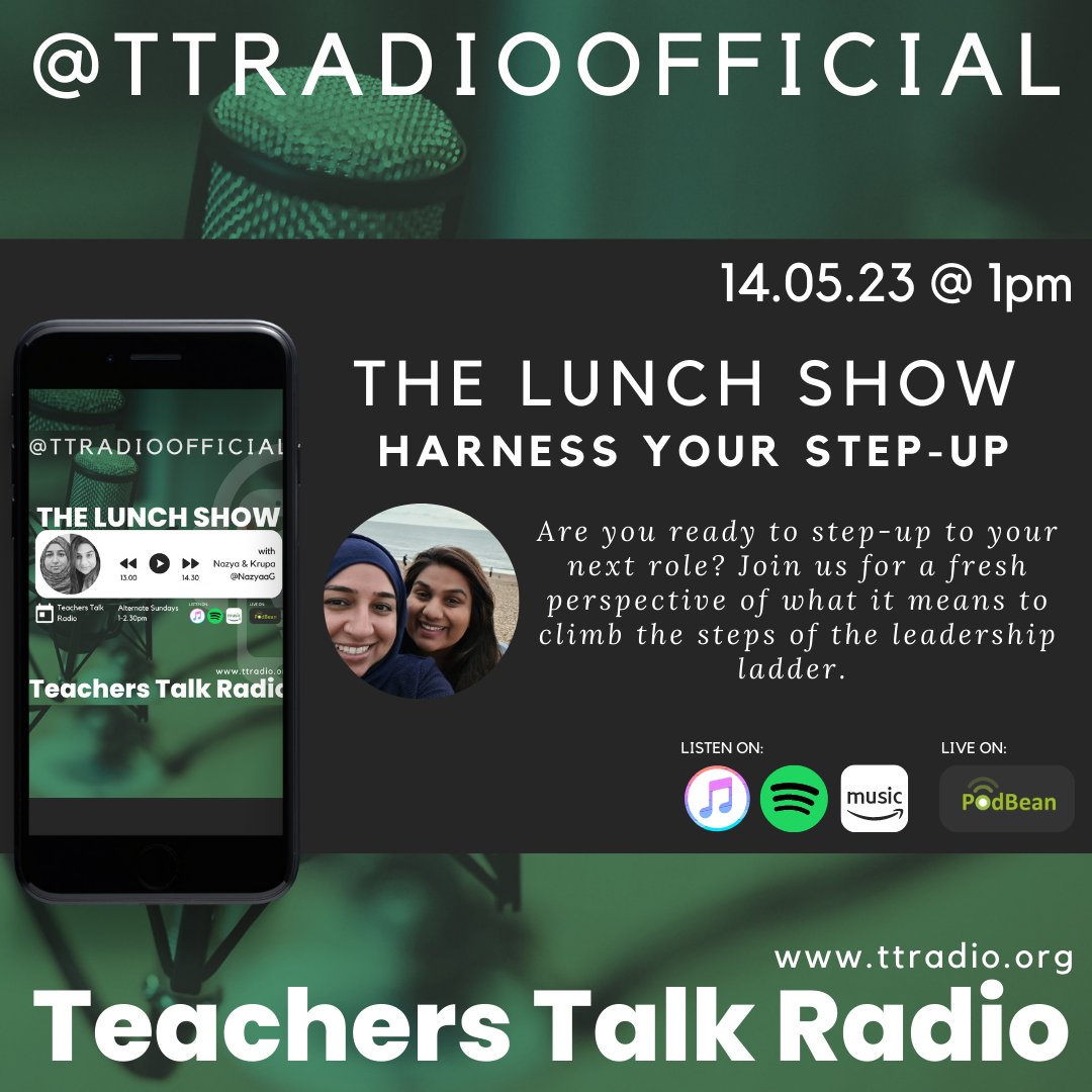 Join us for another top-notch discussion on Sunday at 1pm.
<a href="/ttradioofficial/">Teachers Talk Radio</a>