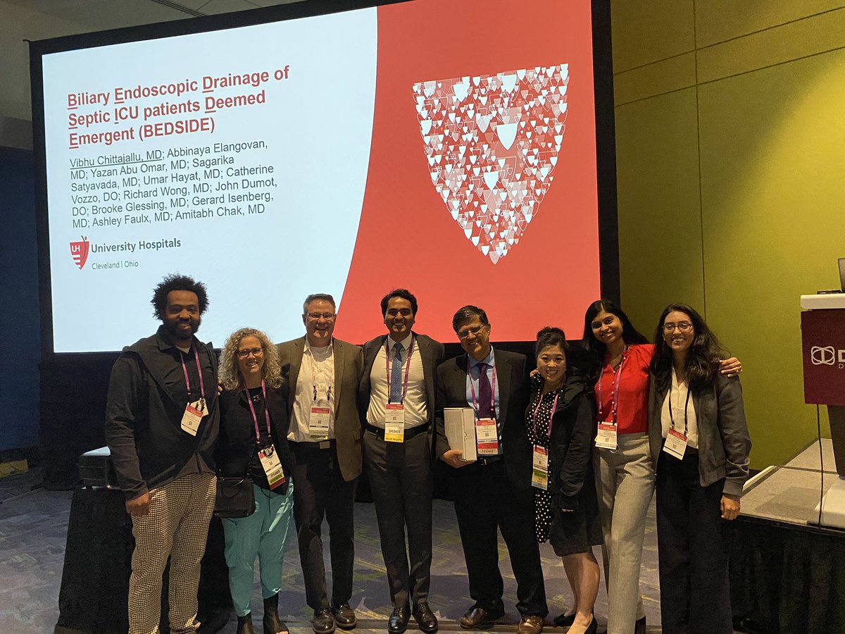 Grateful for this dream team 🤩 and honored to present our BEDSIDE case series reviewing our institution’s positive experience of ERCP w/o fluoro for severe acute cholangitis🌱🤢 @BrookeGlessing @AshleyFaulx @amitabh_chak @CWRU_GI @UH_RE_Institute @DDWMeeting @ASGEendoscopy