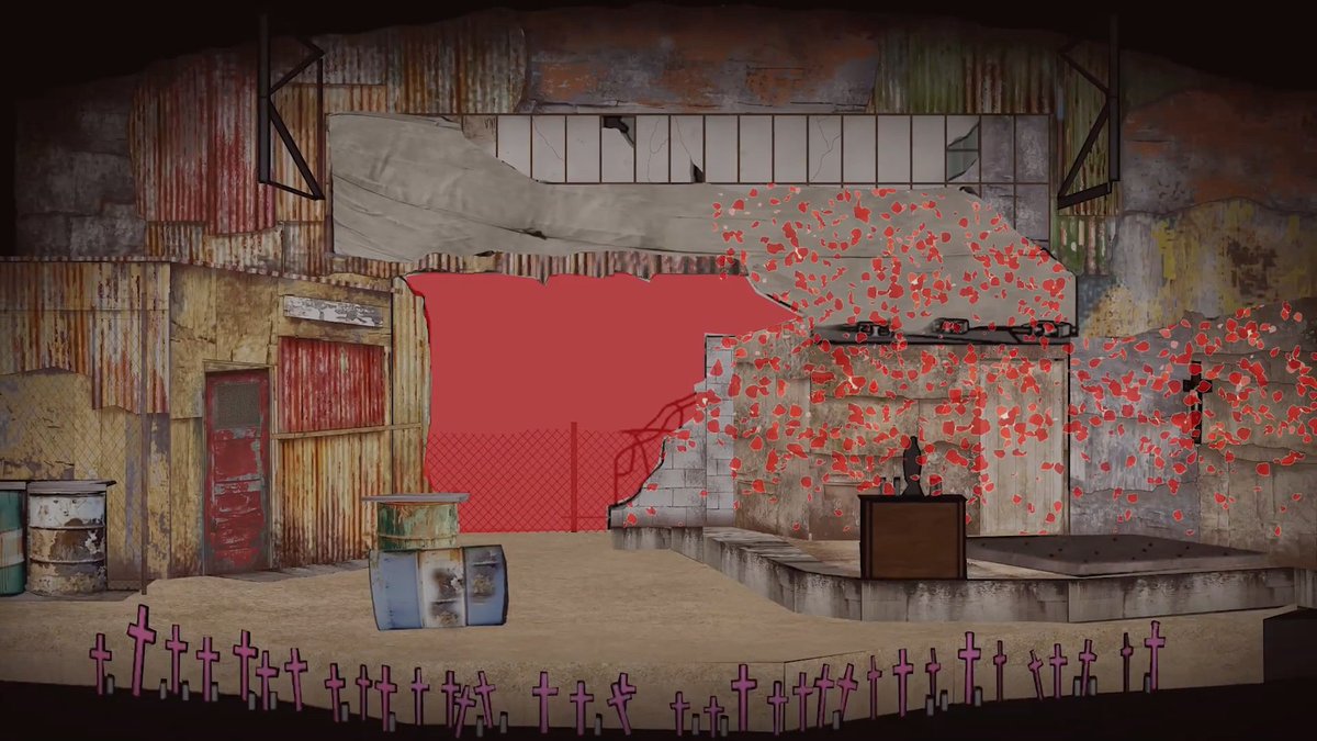 TheWing's tweet image. Set in Juárez, Mexico, Ghosts of Lote Bravo by Hilary Bettis follows the story of a young woman who disappears from the sweatshop where she works. The set above was part of the New Rolling World Premiere from the @NewPlayNetwork. #DesignDays