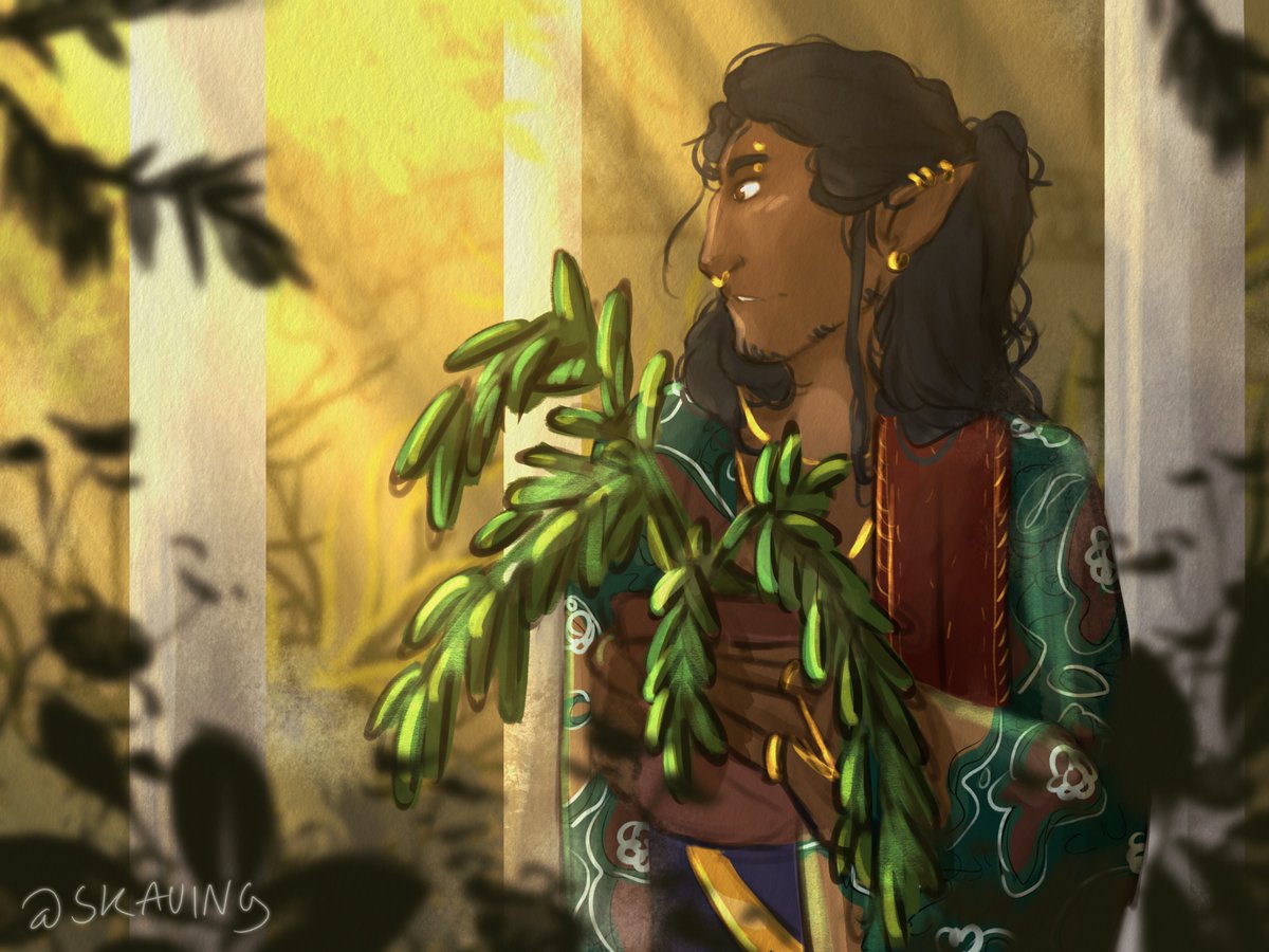 Forgot to post this!
Did an art trade with <a href="/lunarskeleton/">Luna Skelton</a> :D This is their character Aster 💛