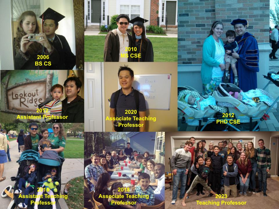 In 2002, I left Orange, CA to go to college in South Bend, IN...

21 years later, I am a Triple Domer and now a Full Teaching Professor in the <a href="/ND_CSE/">Notre Dame CSE</a> department <a href="/NotreDame/">University of Notre Dame</a>.

A strange and wonderful ride.  Thanks to everyone who made it possible :]