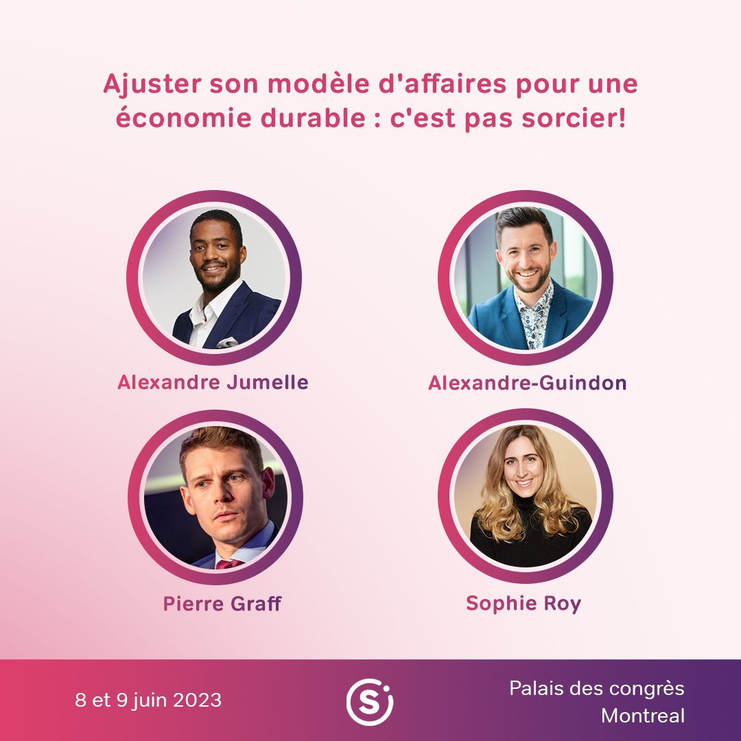 Lors du #SIDE2023, Pierre Graff animera un atelier pour aider les entreprises à s'adapter au monde de demain!

Sophie Roy, Alexandre Guindon et Alexandre Jumelle seront nos panélistes.

side-mtl.com
