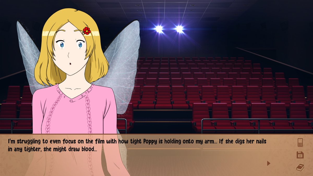 You'll get to choose between a myriad of movies to see at the cinema throughout your time in Redwood, all of which will be voiced acted and feature specific music!

#indiegame #indiedev #visualnovel #vndev #HybridHarmonyVN