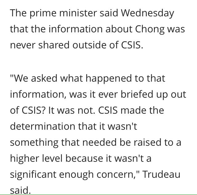 BBabyb57's tweet photo. 👆👀👇
Chong says CSIS report on China targeting MPs was sent to PM's adviser...❗️

👇👀
https://t.co/lh3vLNAb3r https://t.co/rwpQCt0dMp