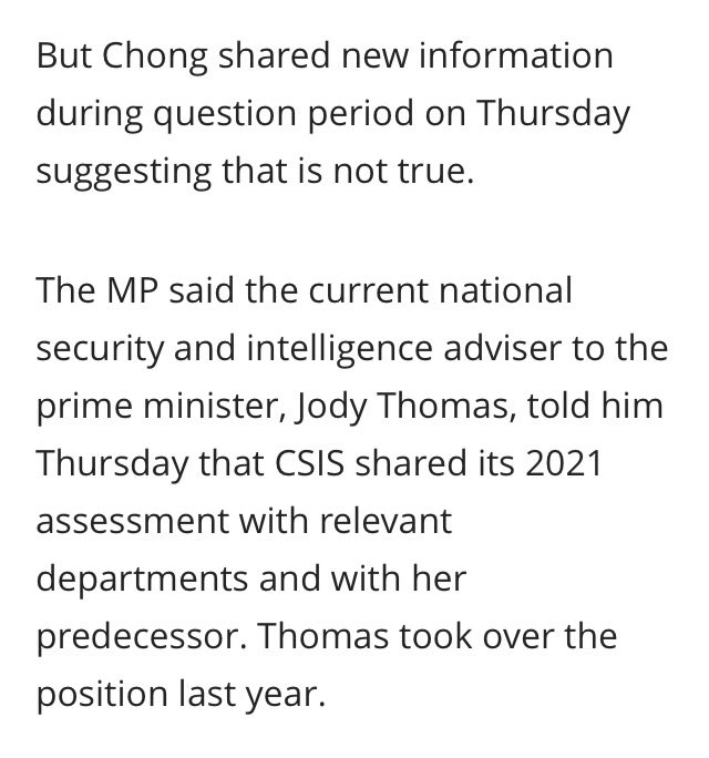 BBabyb57's tweet photo. 👆👀👇
Chong says CSIS report on China targeting MPs was sent to PM's adviser...❗️

👇👀
https://t.co/lh3vLNAb3r https://t.co/rwpQCt0dMp