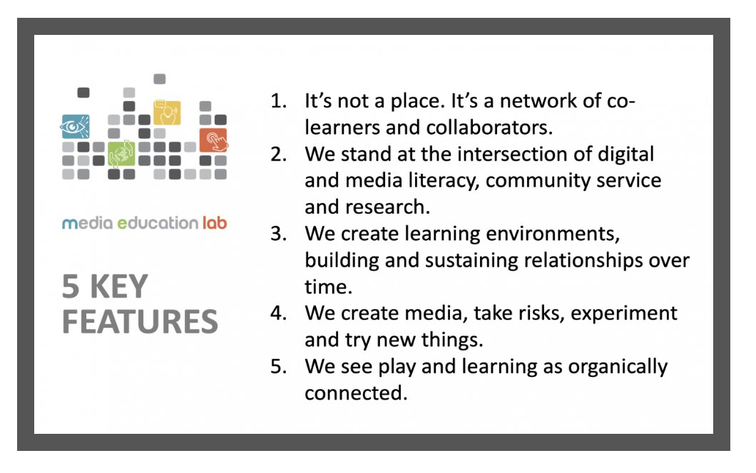 ICYMI: How we roll at the @mededulab. Join us! #edchat #edtech #medialit #digped #digcit #learning #medialiteracy mediaeducationlab.com/node/1291