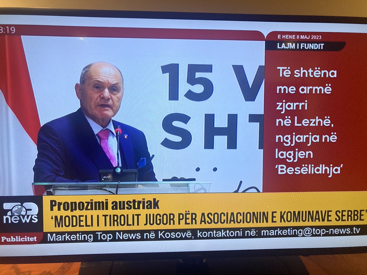 GunterFehlinger's tweet photo. 15 years ago I called for Southern Tyrol for Northern Kosovo 🇽🇰 and @MFA_Austria ignored me
Today Austrian Parliament President @OeParl makes this proposal in Kosovo 🇽🇰
Good 👍 but it must be Double South Tyrol with Presevo/Pcinja getting same rights and no ethnic terms used! https://t.co/oLOAVdb04e