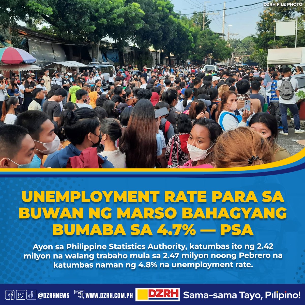 DZRH NEWS on Twitter "ICYMI Ayon kay National Statistician Dennis