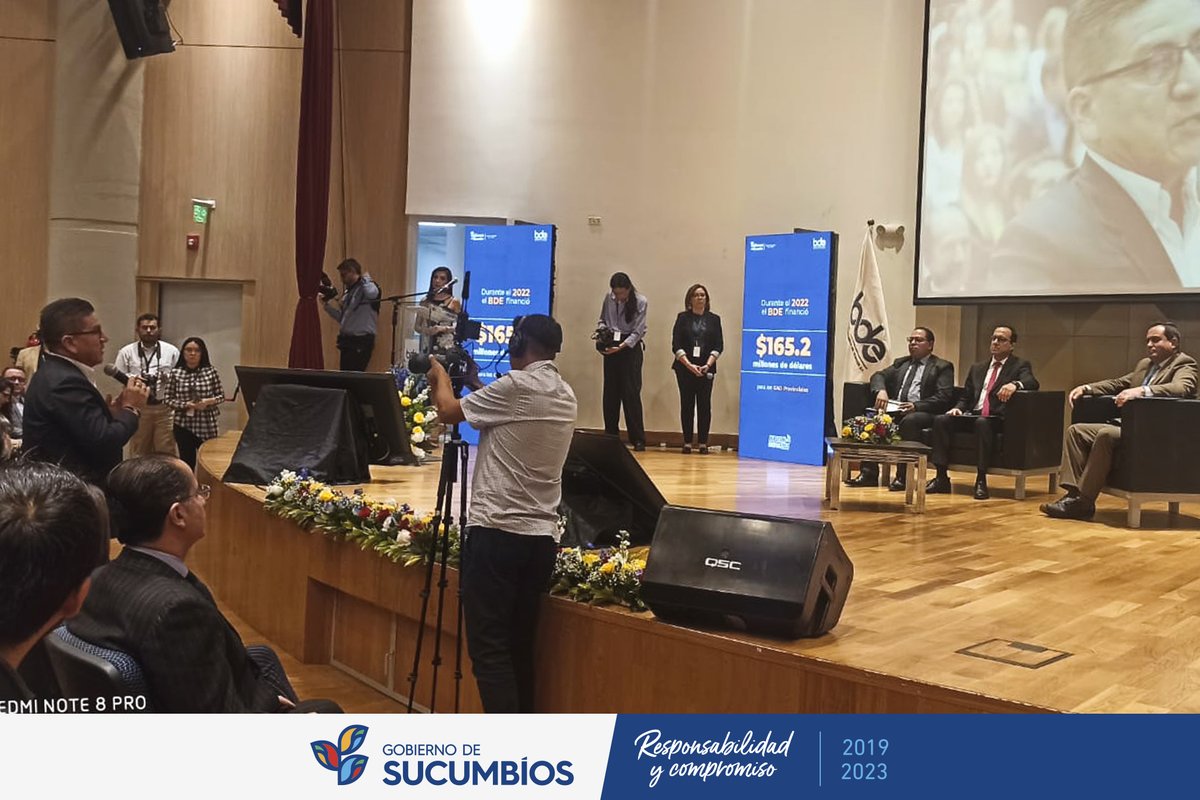 GobSucumbios's tweet photo. El prefecto Amado Chávez como presidente del CONGA fue invitado a la Rendición de Cuentas del Banco de Desarrollo del Ecuador (BDE), institución encargada de financiar los servicios públicos, proyectos de inversión e infraestructura.

#AmadoChávezPrefecto
#VivirMejor https://t.co/1JXnXgF3qE