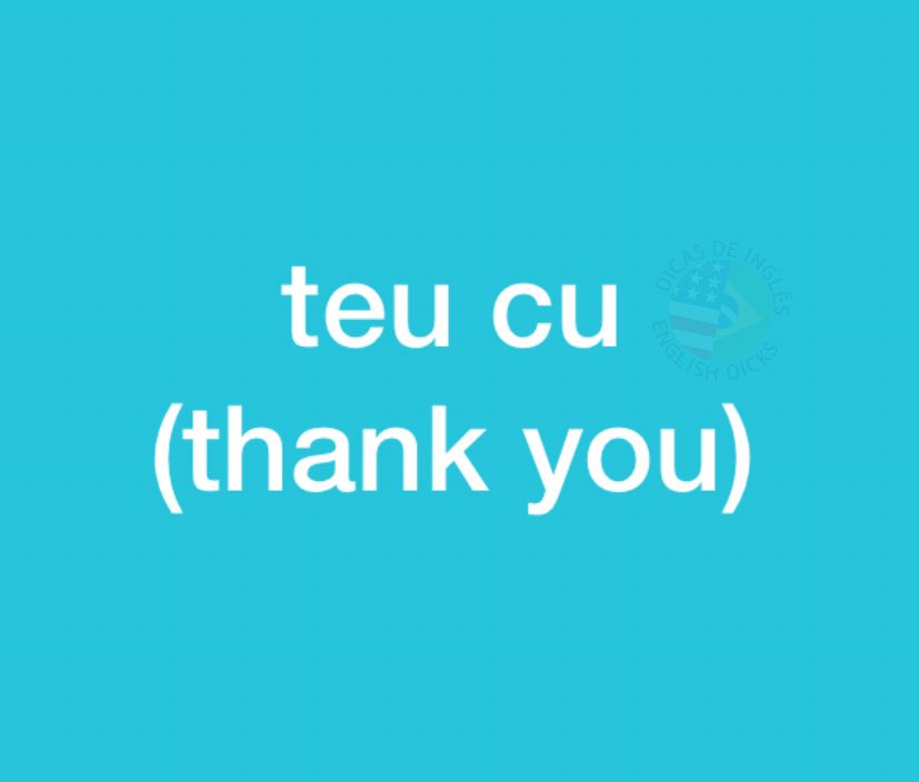 Dicas De Inglês (English Dicks) (@de_dicks) on Twitter photo 