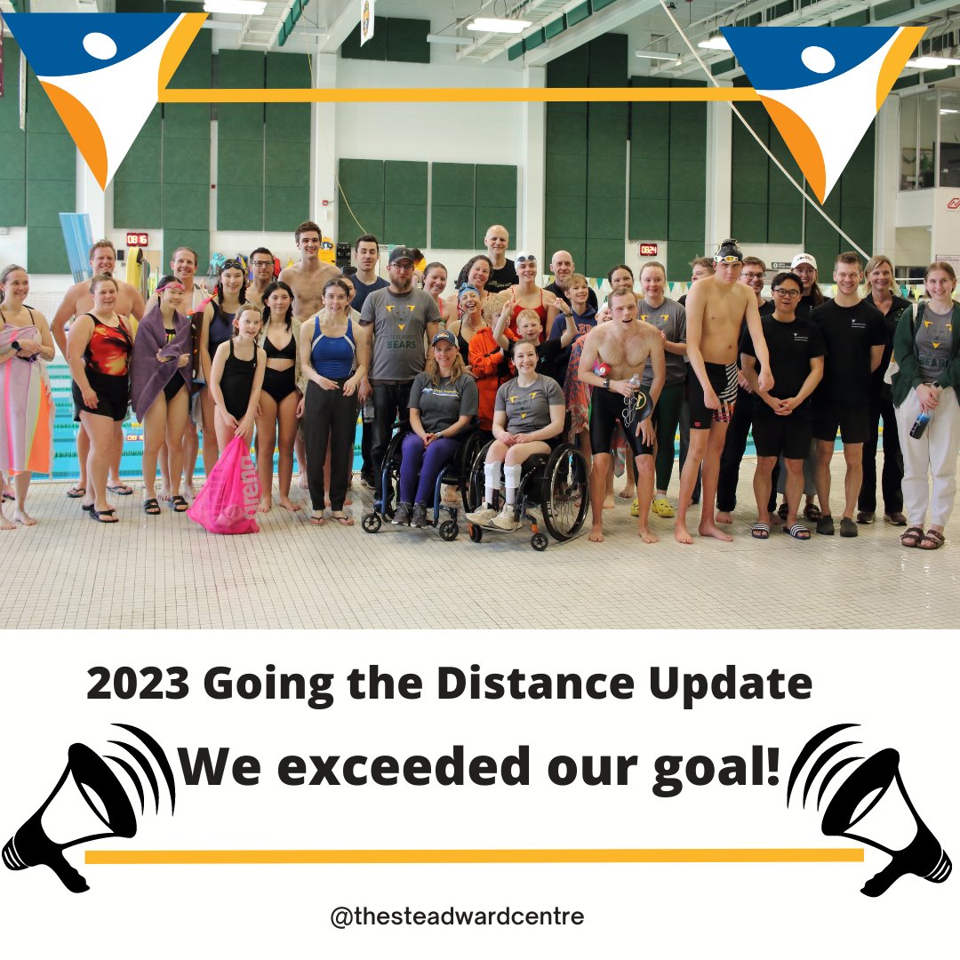Update: We wanted to thank everyone for supporting our Steadward Bears team at this years Going the Distance fundraiser.
We are happy to report we exceeded our goal by hitting over $18, 800!
We couldn't have done this without all of you! Thank you!