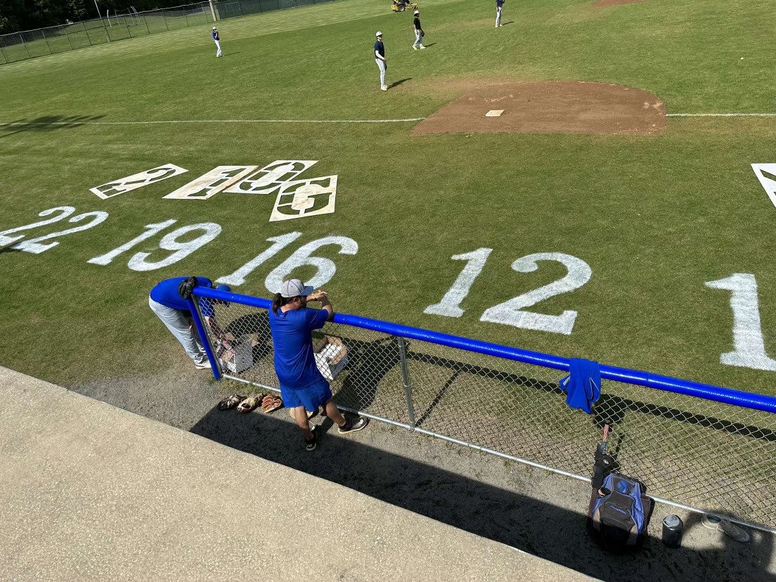 BaseballFPBruin's tweet photo. SENIORS getting their #s painted on the field today!!!

Class of 2023…SENIOR NIGHT tomorrow!!!

#DefendtheDen

@Hlud27 @AJ_williams20 @ChaseHunnids @WStrychowski @AJOrlando07 @RkBaseball10 @ConnerYarnell @AlexShelkin @max_barnhart @haydendbond22 https://t.co/1R9eWmOhV7