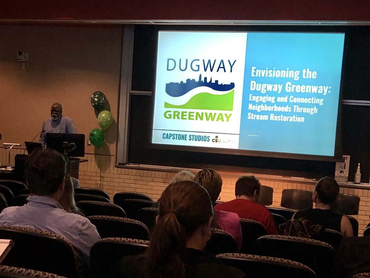 The Planning Studio Capstone presentation on #dugwaybrook daylighting project for Glenville and Bratenahl was 🔥. Congrats to our <a href="/CSU_Urban/">Maxine Goodman Levin School of Urban Affairs</a> students, faculty leaders, and community partners. @thomhilde <a href="/CSULevinCollege/">Levin College of Public Affairs and Education</a> @RolandVAnglin <a href="/CleveFoundation/">Cleveland Foundation</a> <a href="/chagrin_river/">Chagrin River Watershed Partners</a>
