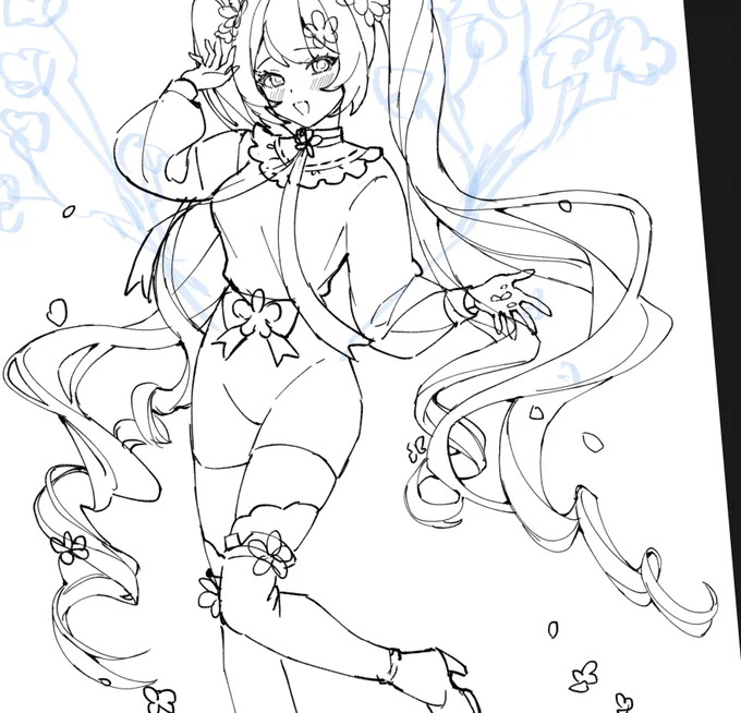 confession: drawing curly twintails is one of my absolute favorite type of hairtyle to draw