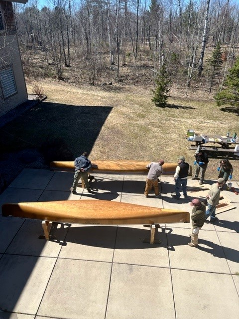 SuperiorNF's tweet photo. Thank you, Steve Nelson-Spirit of the Wilderness, for instructing our rec &amp; wilderness staff on canoe maintenance &amp; restoration.
Our canoes work hard, carrying people, packs &amp; tools for project work. They need a little love too! 🥰
#partnership
📷: USDA FS photos-C. Skustad https://t.co/cmy2S67dGk