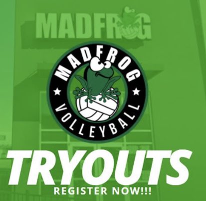 Madfrogeast's tweet photo. 😡🐸MadFrog East Volleyball😡🐸

🚨REGISTRATION NOW OPEN🚨
FutureFrog-Pre-Tryout Clinics and 
MadFrog East Club Tryouts!

11U-17U (9U,10U, and 18U teams will depend on registration)

Registration 🔗
https://t.co/Ft79XfCrvr https://t.co/1bA5D11vBA