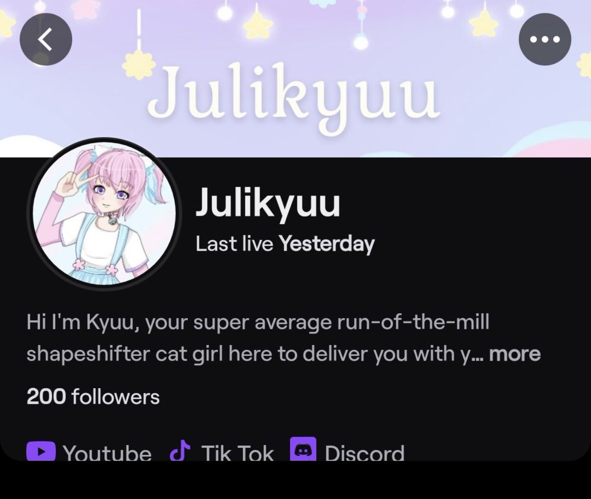 Tfw your friend texts you that you hit your 2023 goal before you even notice it <a href="/Lilakku_vt/">Lilakku |💜| ENVtuber Elf | Artist</a> 😂

Guys I can’t believe I’m at 200 followers on Twitch already WTH y’all are the absolute best 😭 Now I gotta figure out what to do in celebration of it🤔🥰