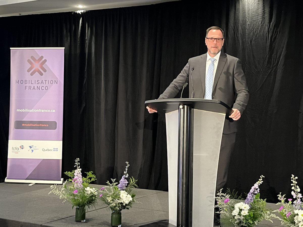 Discours du ministre <a href="/jfrobergeQc/">Jean-F. Roberge</a> à l’ouverture de #mobilisationfranco. « On ne peut pas se permettre de se diviser » entre francophones, dit-il. Exact! D’où notre immense appréciation de la collaboration du Québec et du gouv. fédéral sur le projet de loi C-13. Merci! #frcan