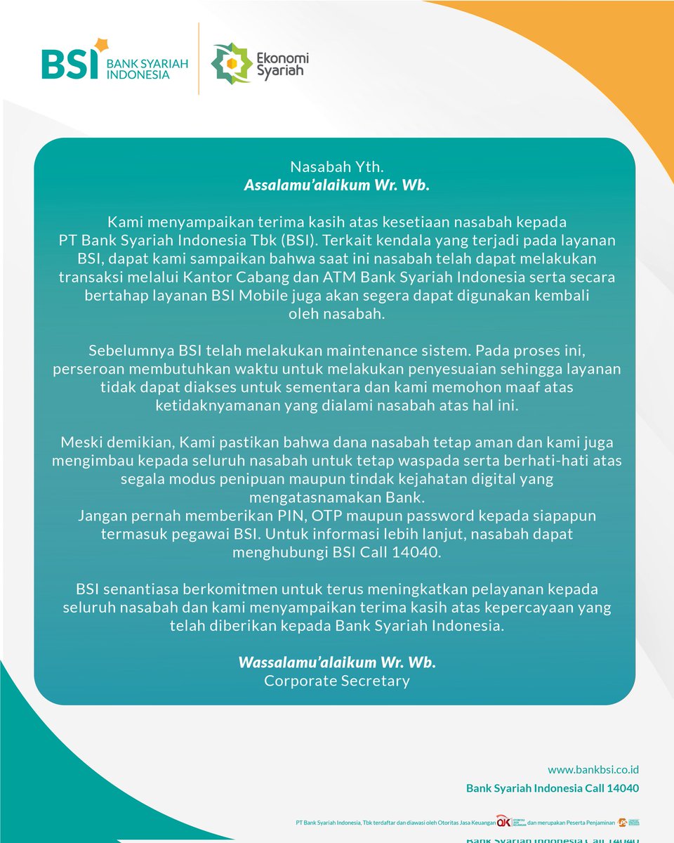 Bank Syariah Indonesia tweet media