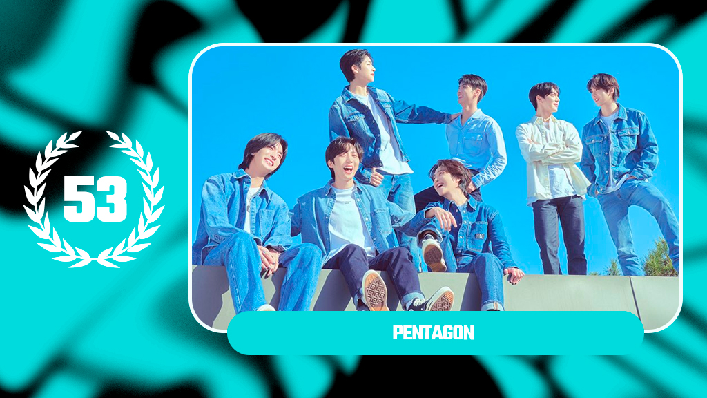 TOP100KPOP's tweet photo. TOP 100 – K-POP GROUPS

#53 PENTAGON

Congratulations! 🎉 https://t.co/wzBlqeajre
