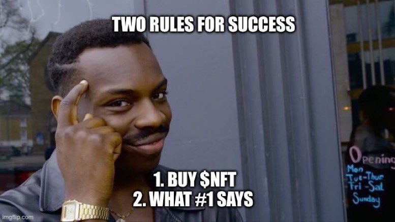 NFT_COIN_ETH's tweet image. Two rules for success