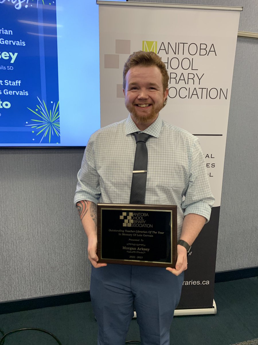 Congratulations to Morgan Arksey, 2023 Outstanding Teacher-Librarian of the Year! <a href="/FRCCenturions/">FRC Centurions</a> <a href="/PembinaTrails/">Pembina Trails SD</a> <a href="/PTLibLC/">PTLearningCommons</a> <a href="/_MSLA_/">MB School Library</a>