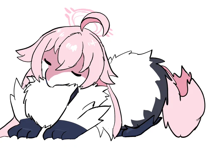 #ブルアカ #ブルアカイラスト部 擬獣化小鳥遊ホシノ