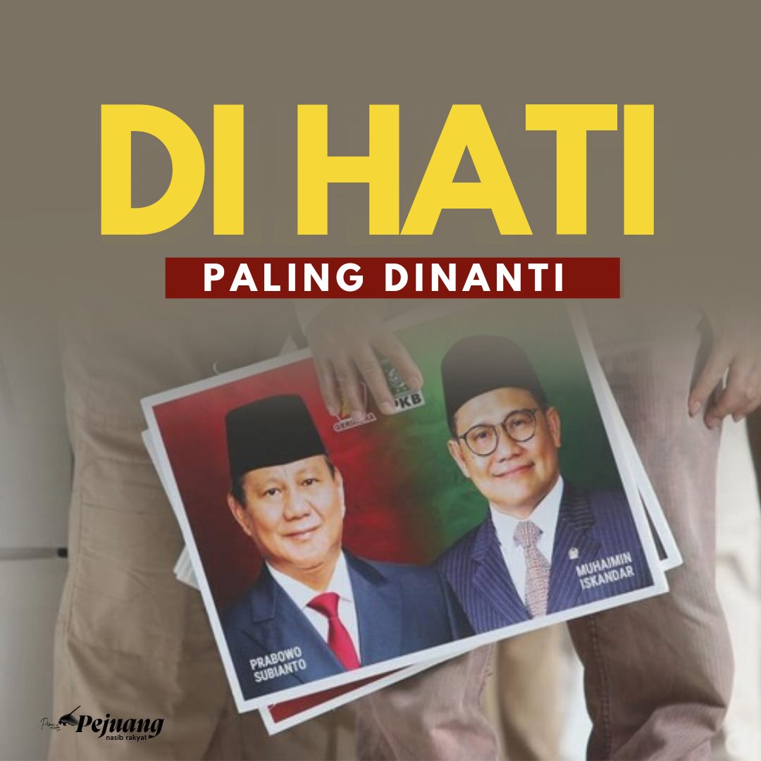 Di hati paling dinanti <a href="/prabowo/">Prabowo Subianto</a> <a href="/cakimiNOW/">A Muhaimin Iskandar</a>