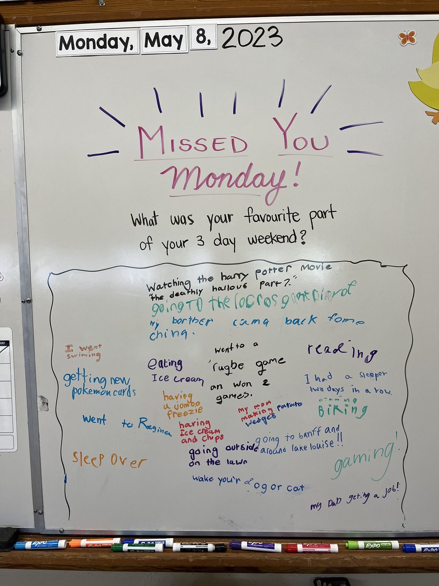 Missed You Monday! Sounds like everyone had a great 3 day weekend. <a href="/BelParkCBE/">Bel-Park School CBE</a>
