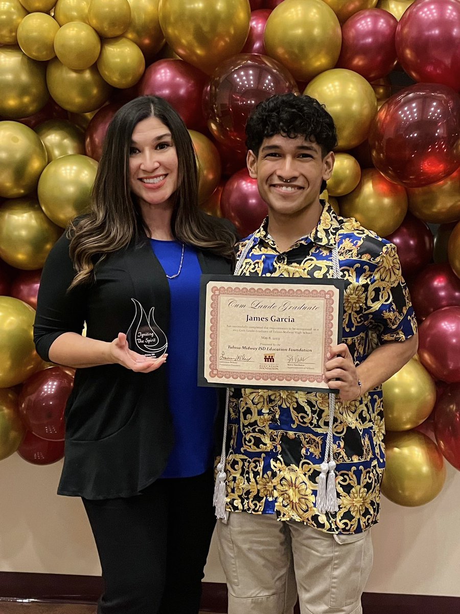 Cum Laude Banquet! James Garcia &amp; Mrs. Esquivel! So proud of you, James! #cumlaude #tmspeechdebate #TMFamily