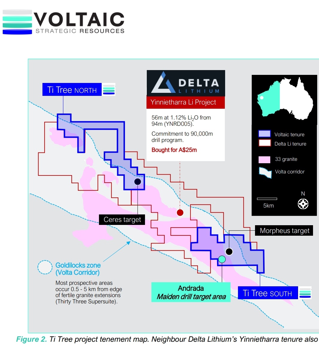 RawMinerals's tweet photo. $VSR News...

"80 km long Volta Corridor" shaping up in #Gascoyne region of #WesternAustralia 

>= 50m pegmatite #Lithium interception from surface

#NewLithiumHub #WA $DLI #DeltaLithium #Battery #Discovery #Green #Energy #EV https://t.co/IyZnHEzqJf