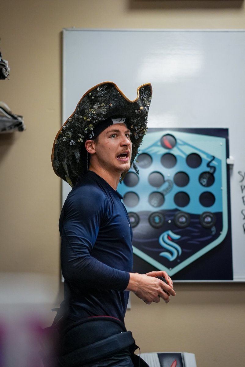 With six pucks already in place, the hockey tradition of a playoff puck board lives on in the #SeaKraken locker room. @AlisonL takes a deeper look at the unique Kraken-themed puck board & the journey towards the ultimate prize → bit.ly/PuckBoard050823