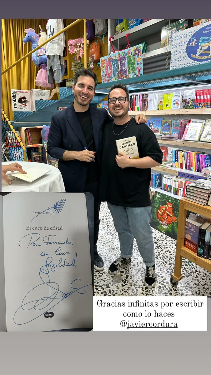 Gracias <a href="/JavierCordura/">Javier Castillo</a> ❤️❤️