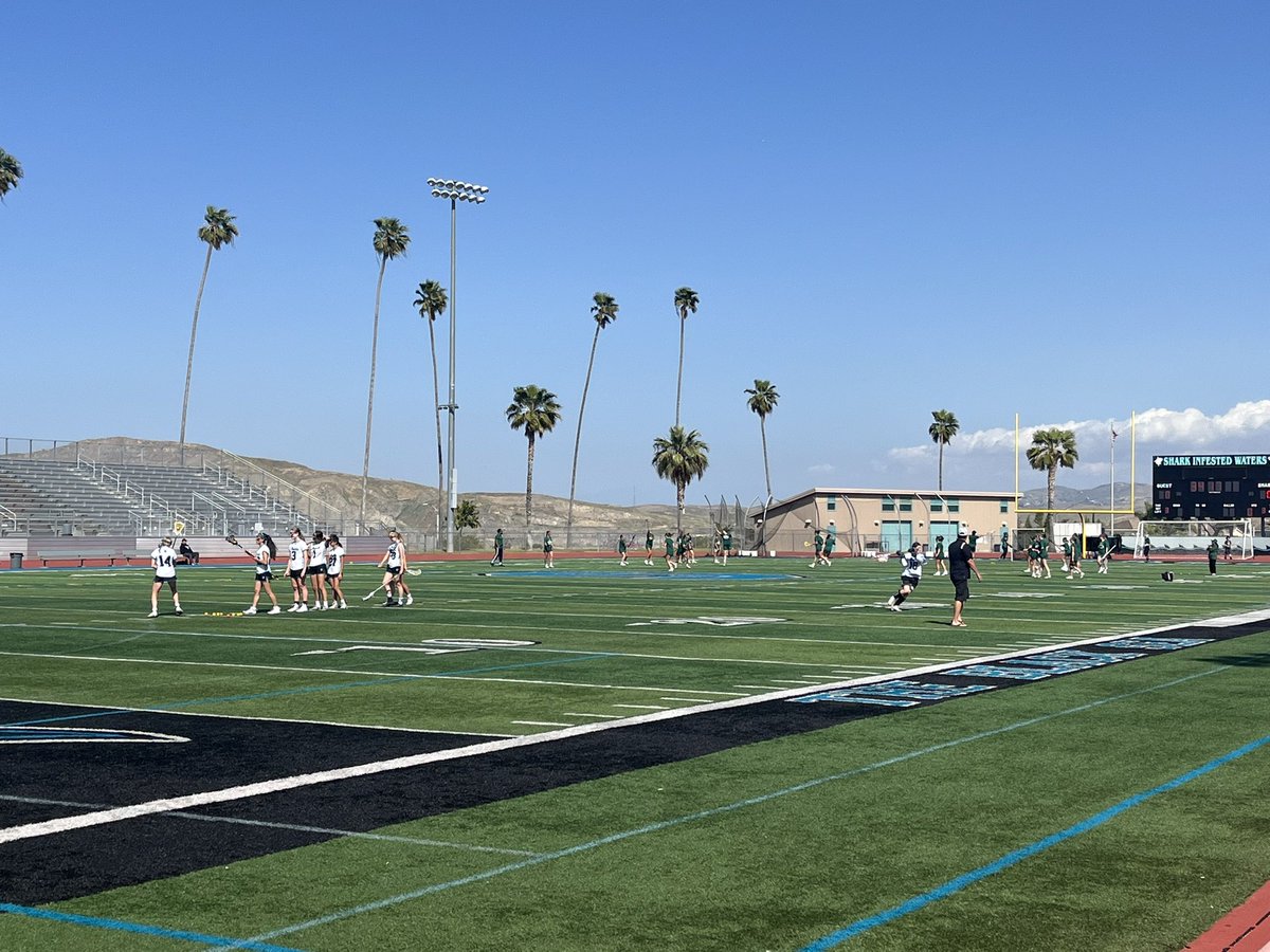 Covering the Division 2 girls lacrosse quarterfinal match between top-seeded Murrieta Mesa and Santiago.

Murrieta Mesa beat the Sharks 10-6 in a nonleague match back on March 25.

Match at 4:30.
