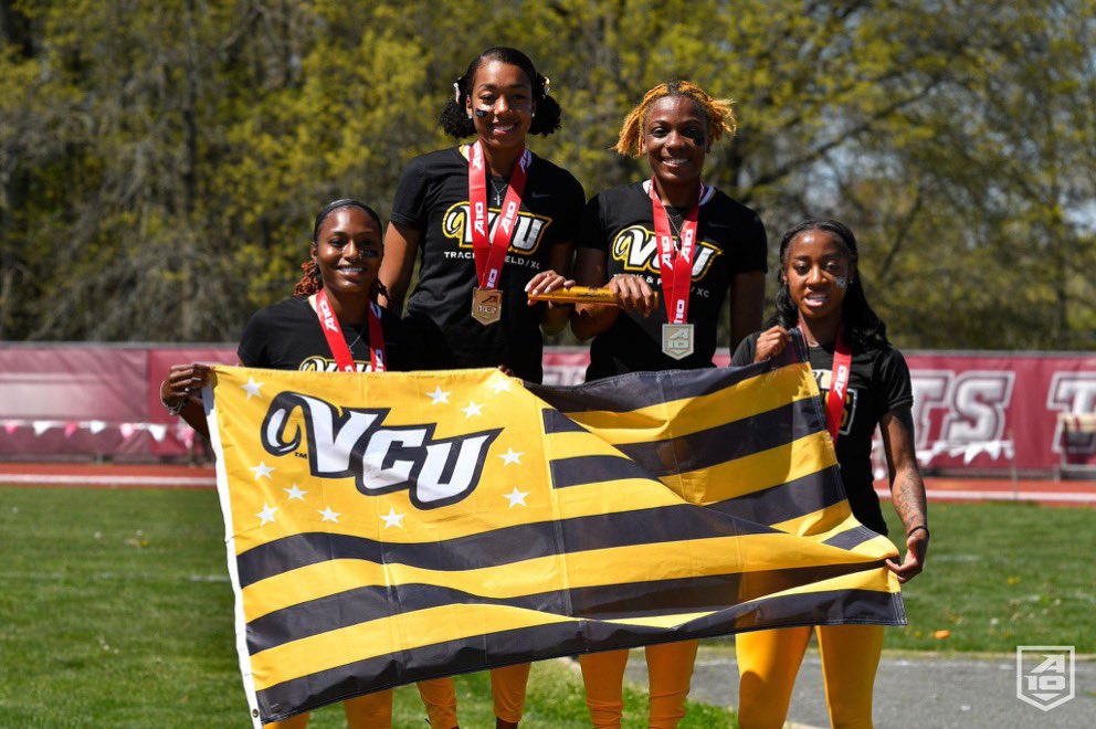 That’s PCH track alum Kayelyn Tate and her VCU 4x100 relay teammates. They not only won the relay at the Atlantic 10 conference meet this past weekend, but also set a new school and meet record of 44.86! Wow!