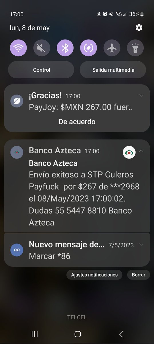 Otro pago exitoso a los culeros de payfuck @payjoy los odio por transas. #payjoy #apesta #apestan